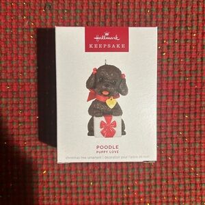 Hallmark Keepsake Puppy Love Ornament - poodle 34th in series